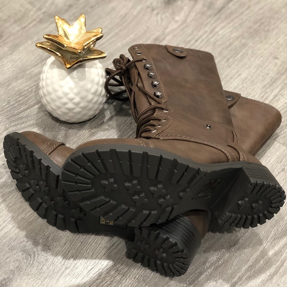 Two Way Flannel Combat Boots - Picture 6 of 6